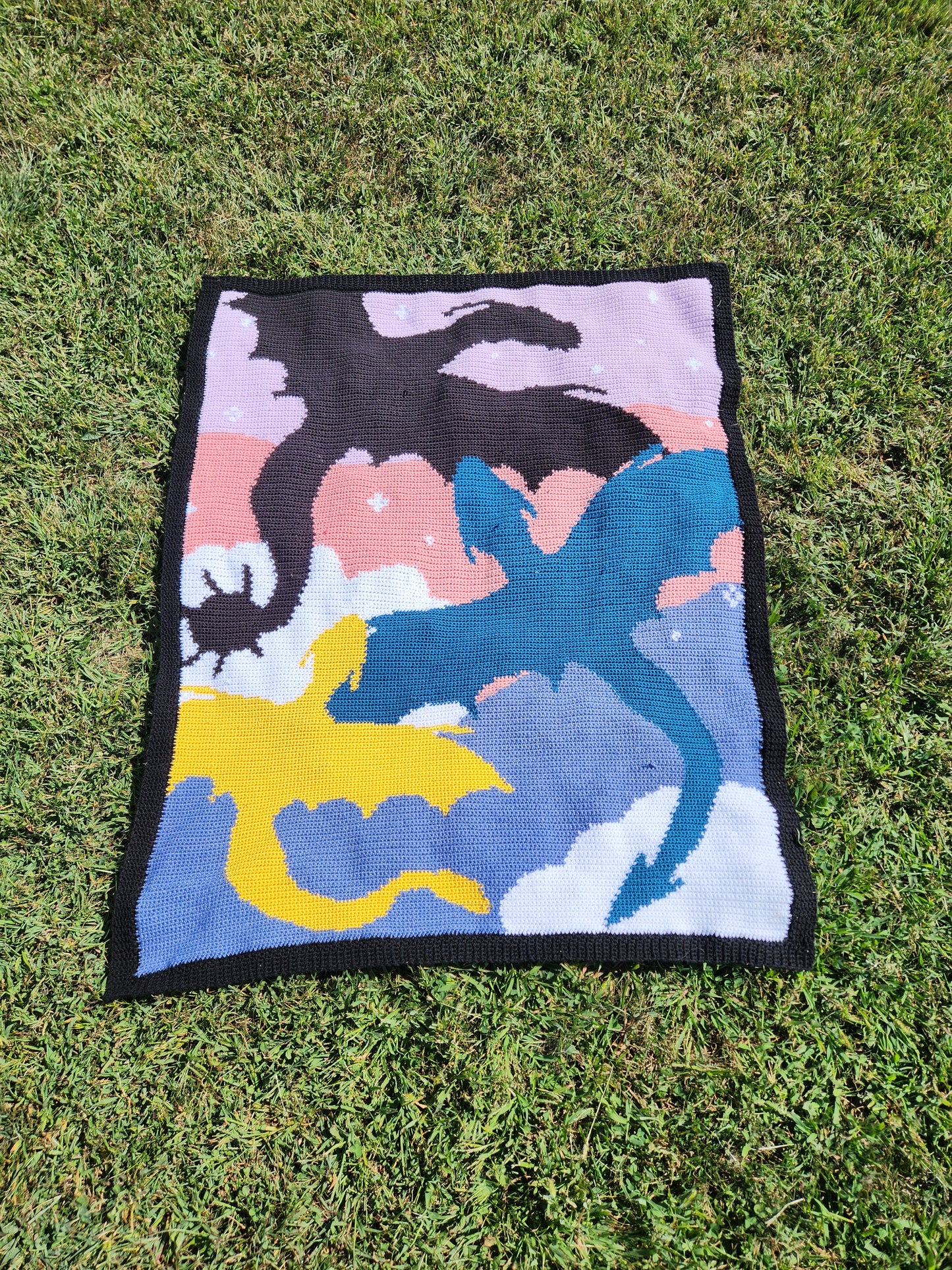 3 Dragons Tapestry Crochet Graphghan Pattern