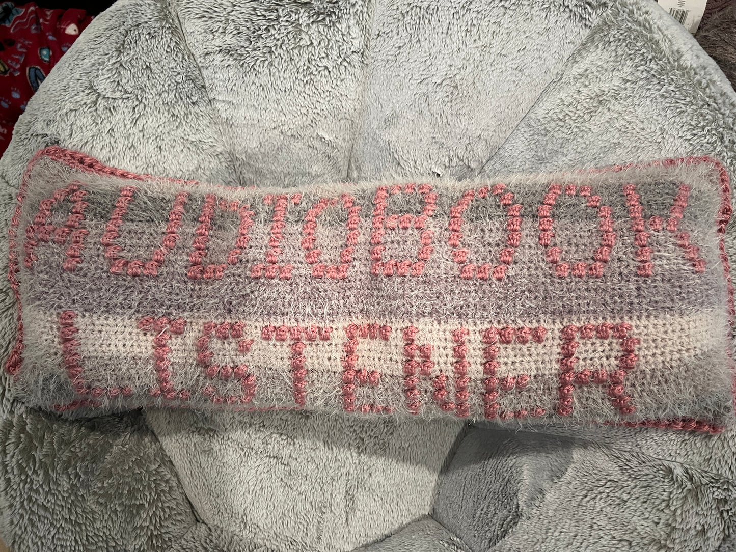Audiobook Listener Bobble Crochet Pillow Pattern