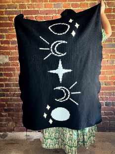 Feyre's Moon Phases Tattoo Tapestry Crochet Graphghan Pattern