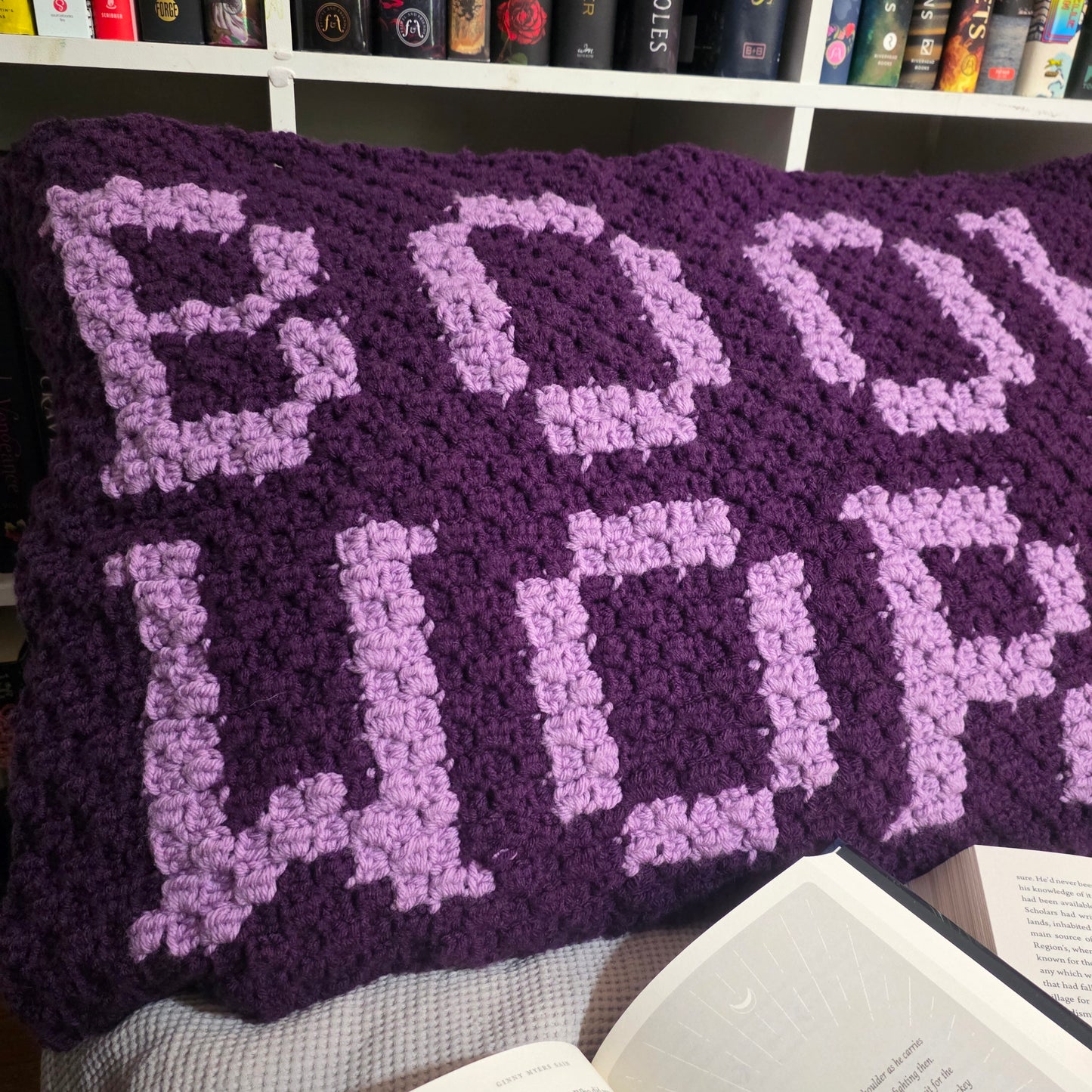 Book Worm c2c Crochet Pillow Pattern