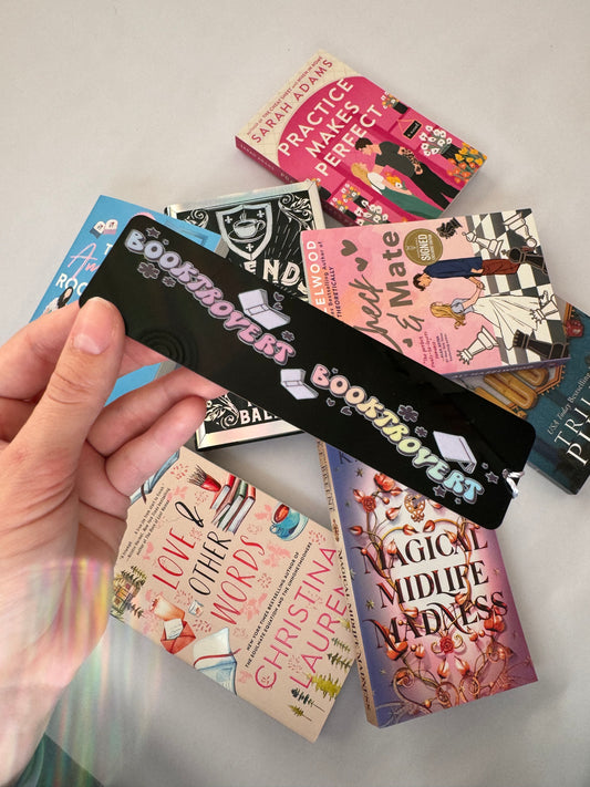 Booktrovert Black Acrylic Bookmark