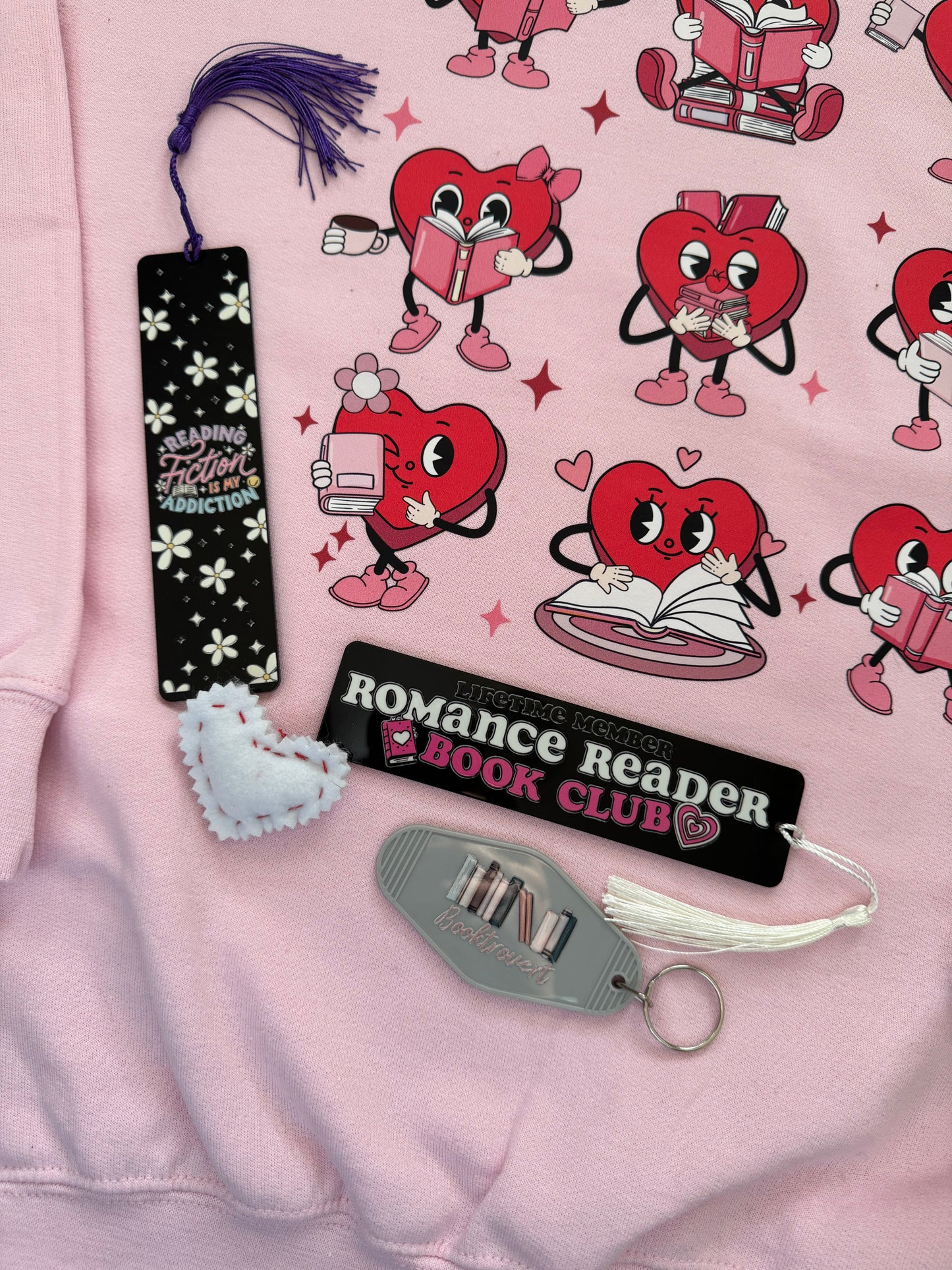 Romance Reader Club Black Acrylic Bookmark