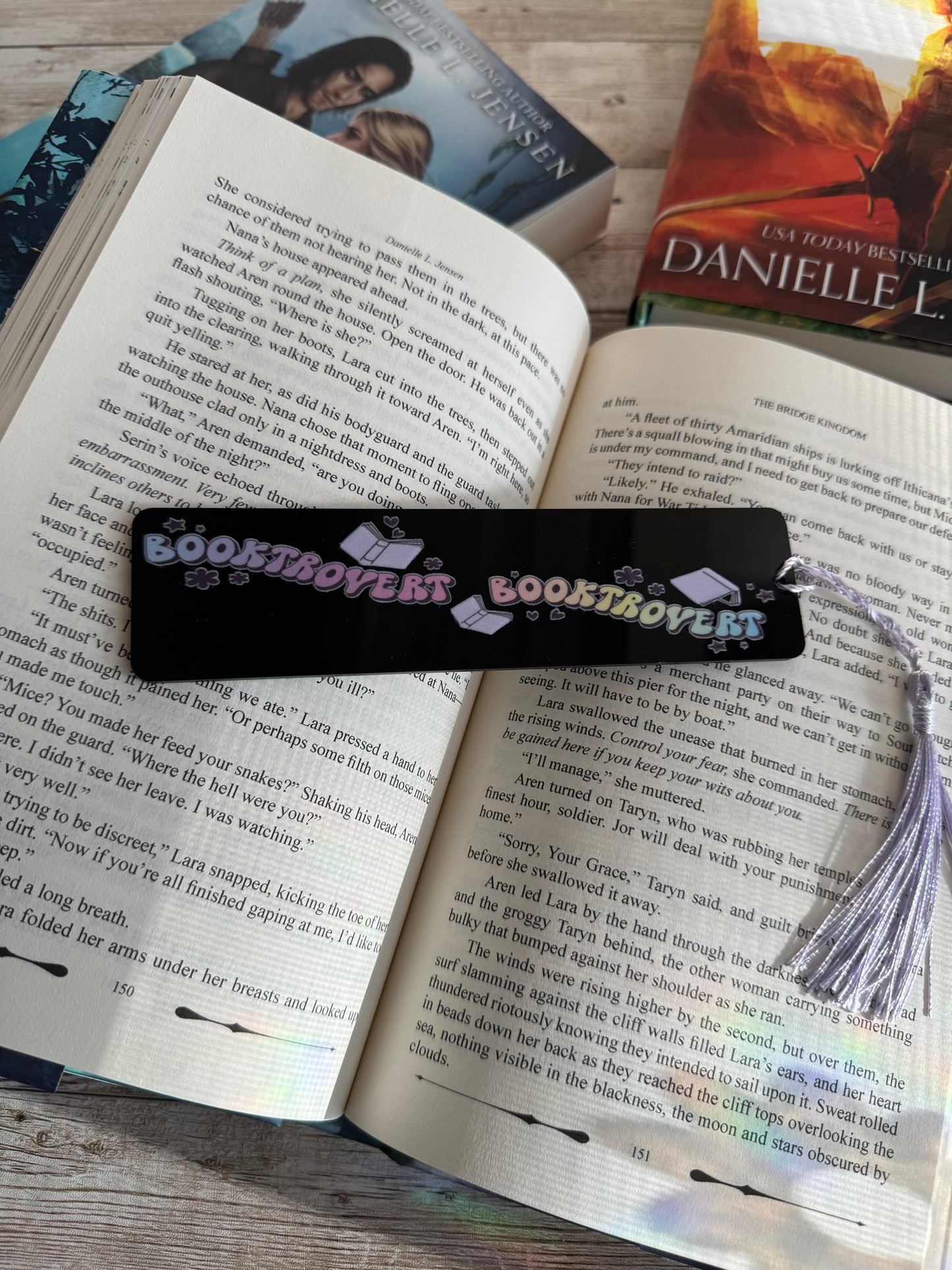Booktrovert Black Acrylic Bookmark