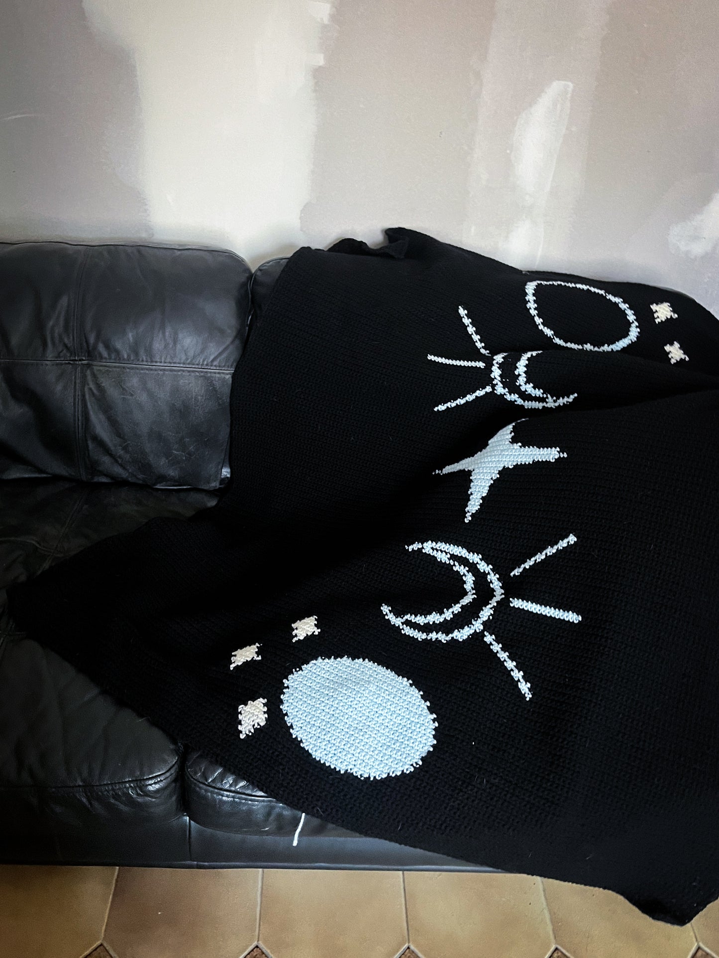 Feyre's Moon Phases Tattoo Tapestry Crochet Graphghan Pattern
