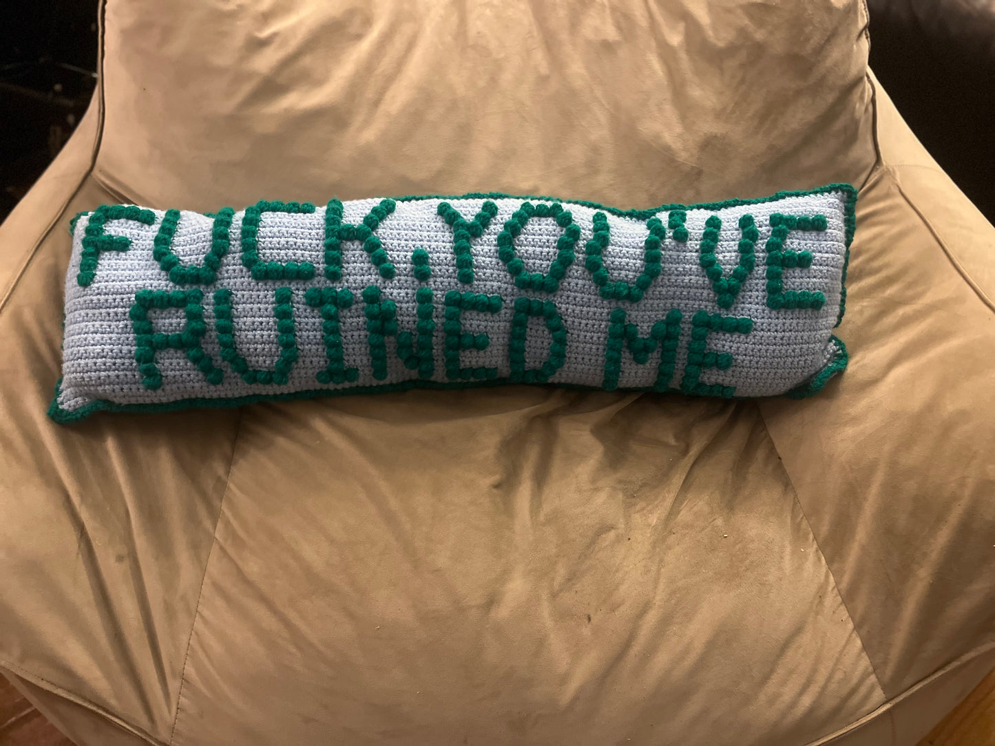 You've Ruined Me Bobble Crochet Pillow Pattern