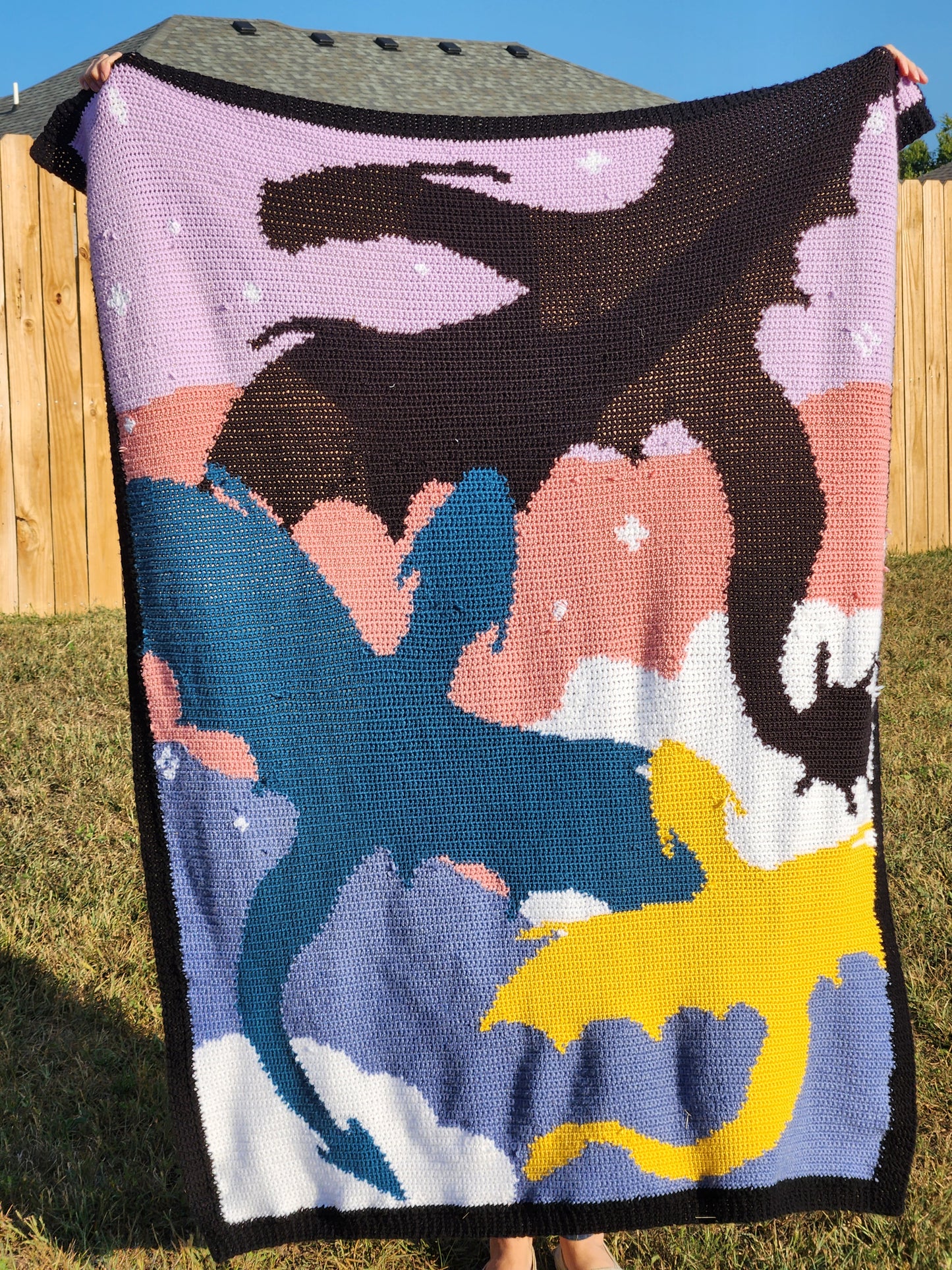 3 Dragons Tapestry Crochet Graphghan Pattern