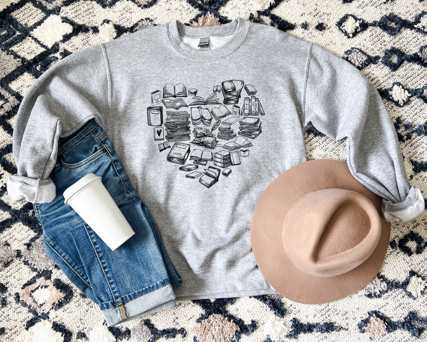Book Heart Sweatshirt