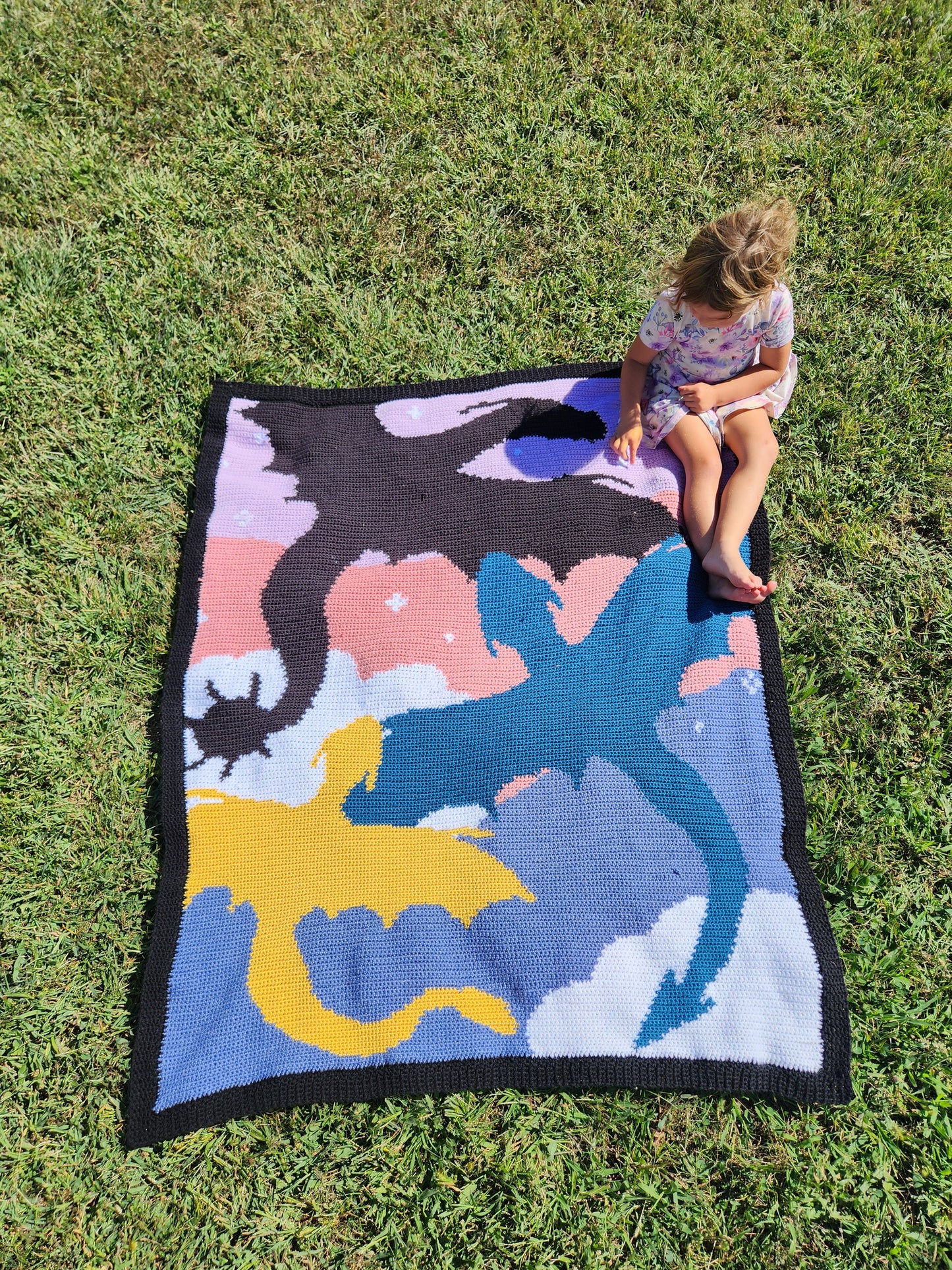 3 Dragons Tapestry Crochet Graphghan Pattern
