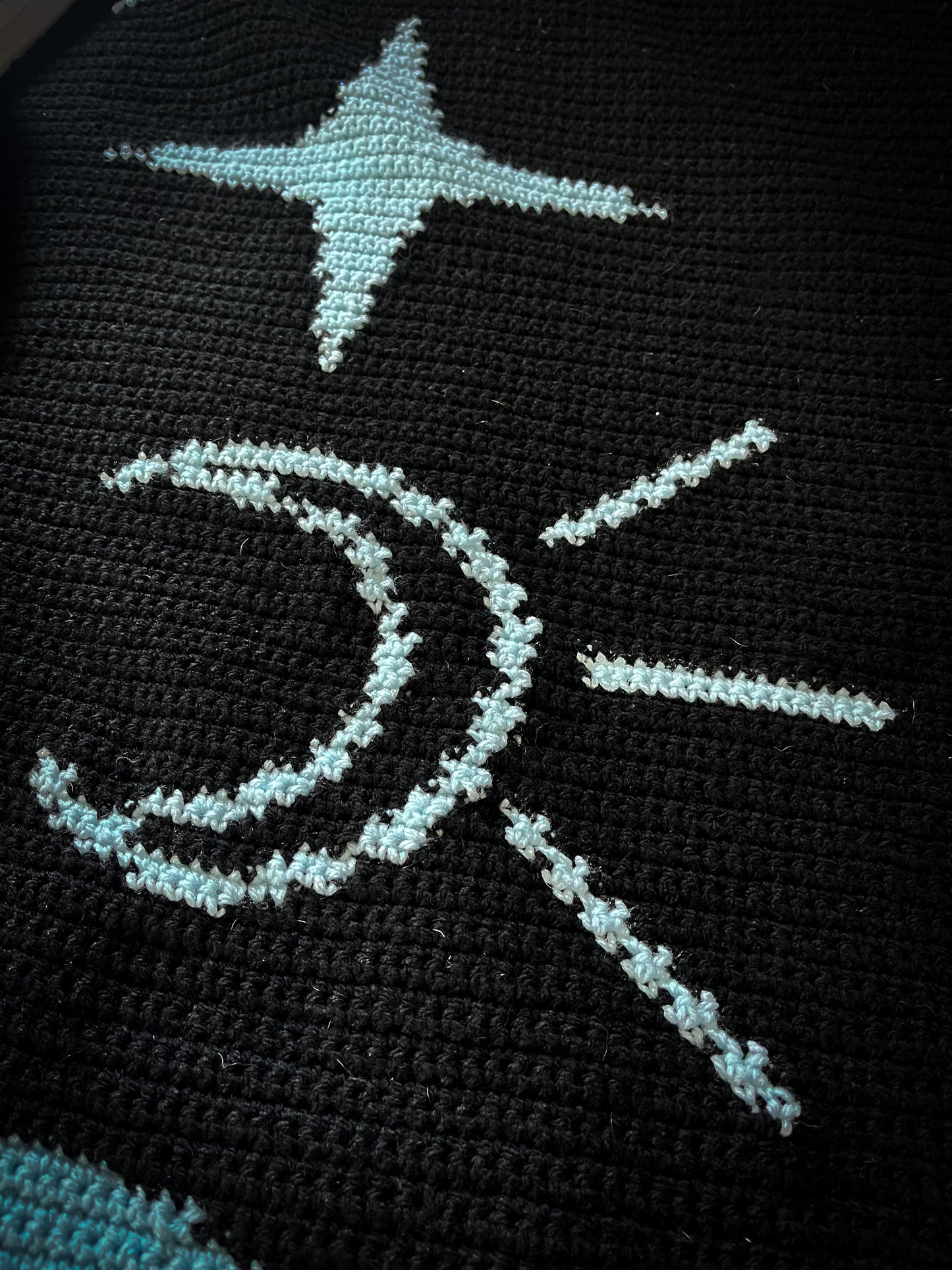 Feyre's Moon Phases Tattoo Tapestry Crochet Graphghan Pattern