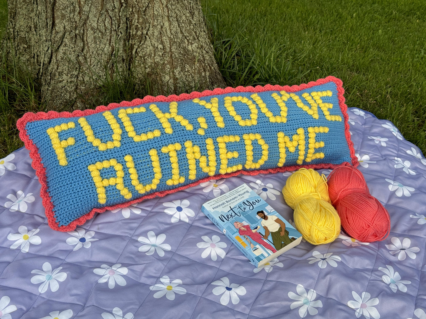 You've Ruined Me Bobble Crochet Pillow Pattern