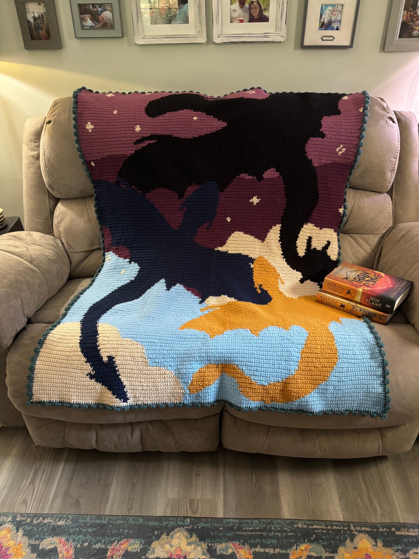 3 Dragons Tapestry Crochet Graphghan Pattern
