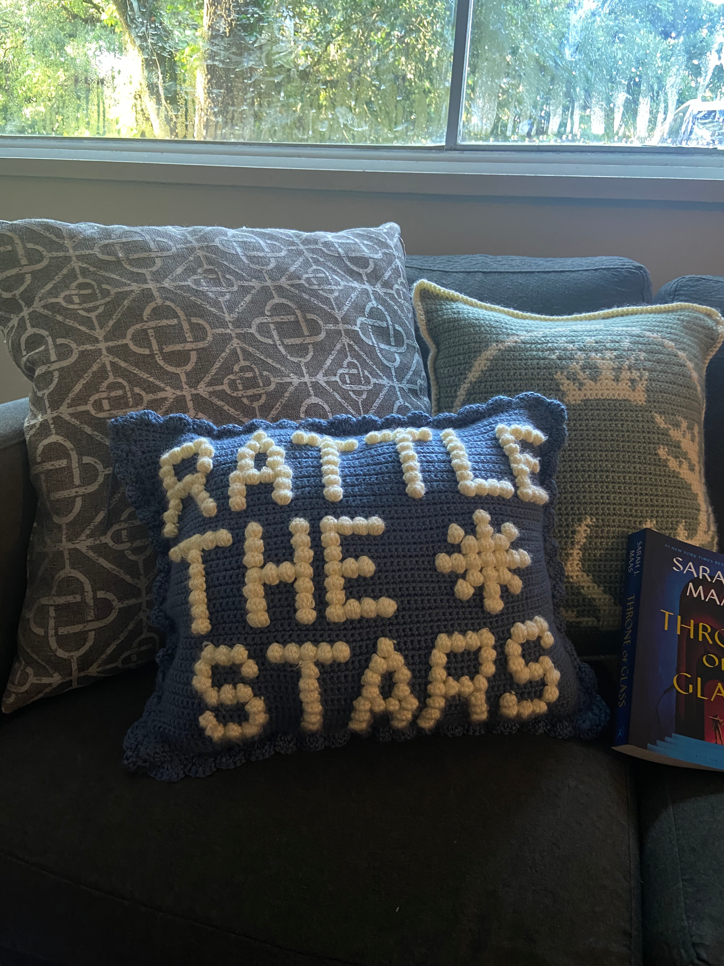 Rattle The Stars Bobble Crochet Pillow Pattern