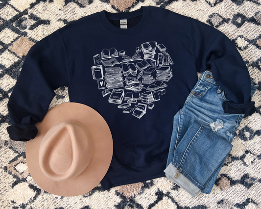 Book Heart Sweatshirt