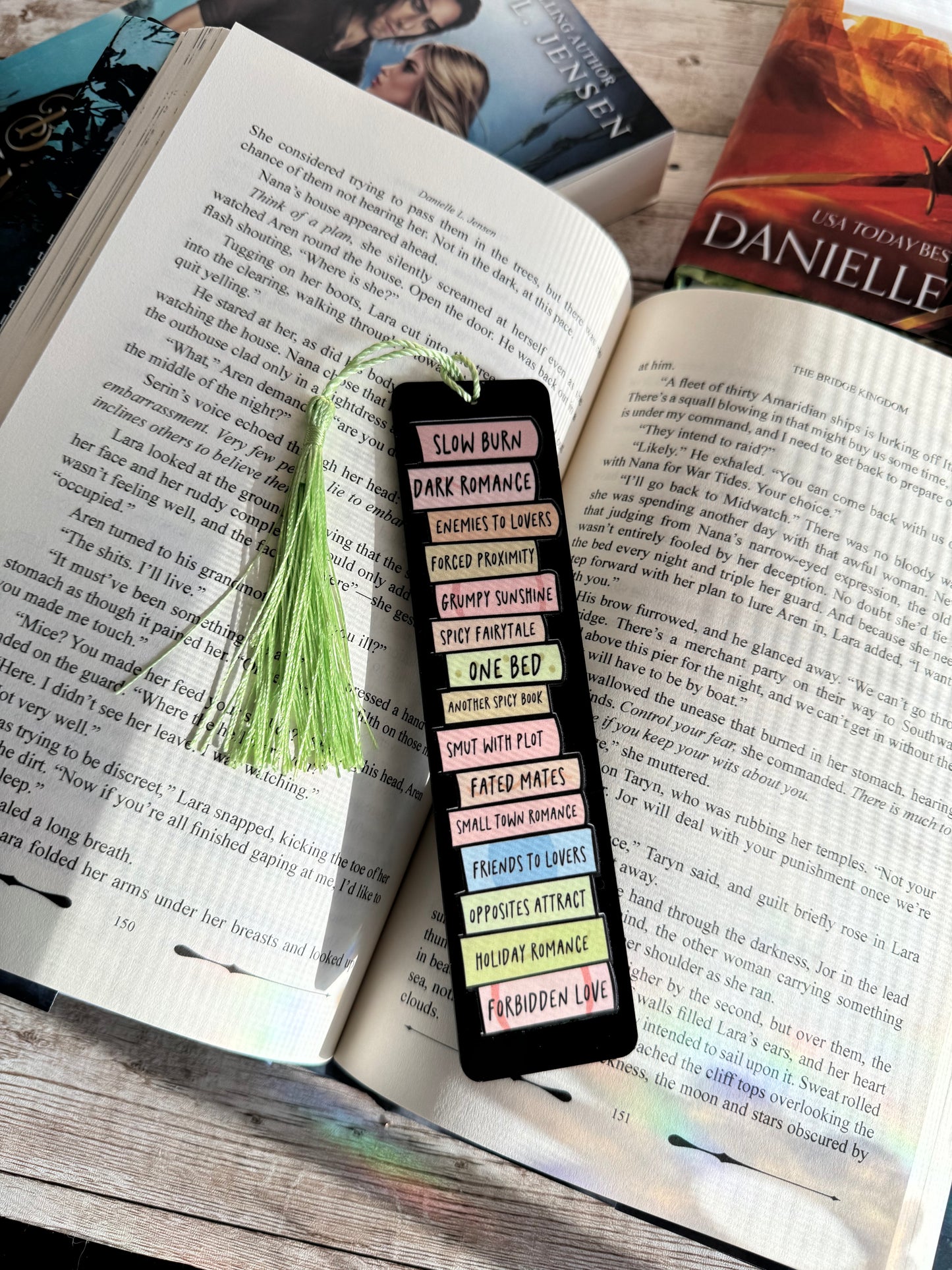 Trope Book Stack Black Acrylic Bookmark