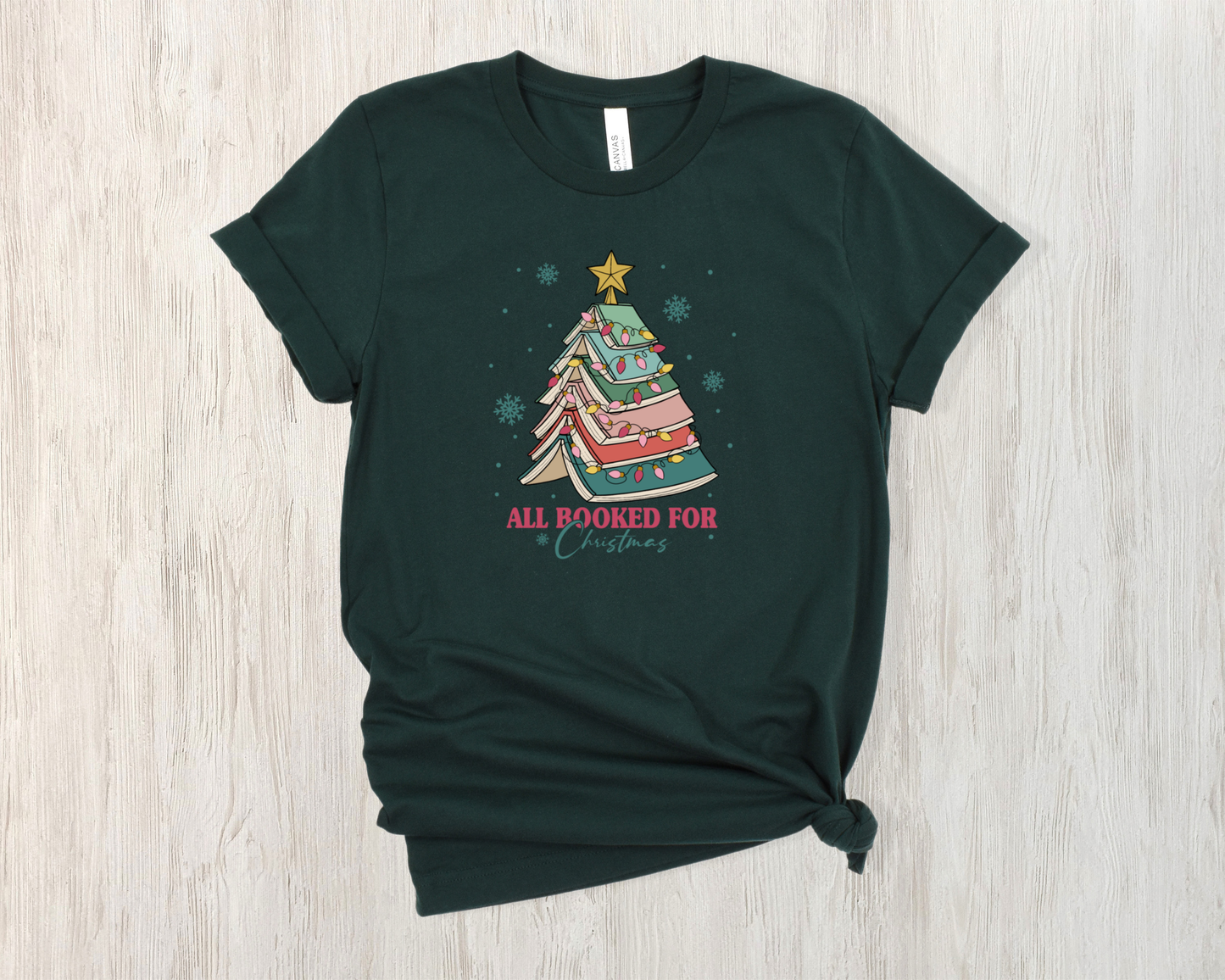 All Booked for Christmas T-shirt