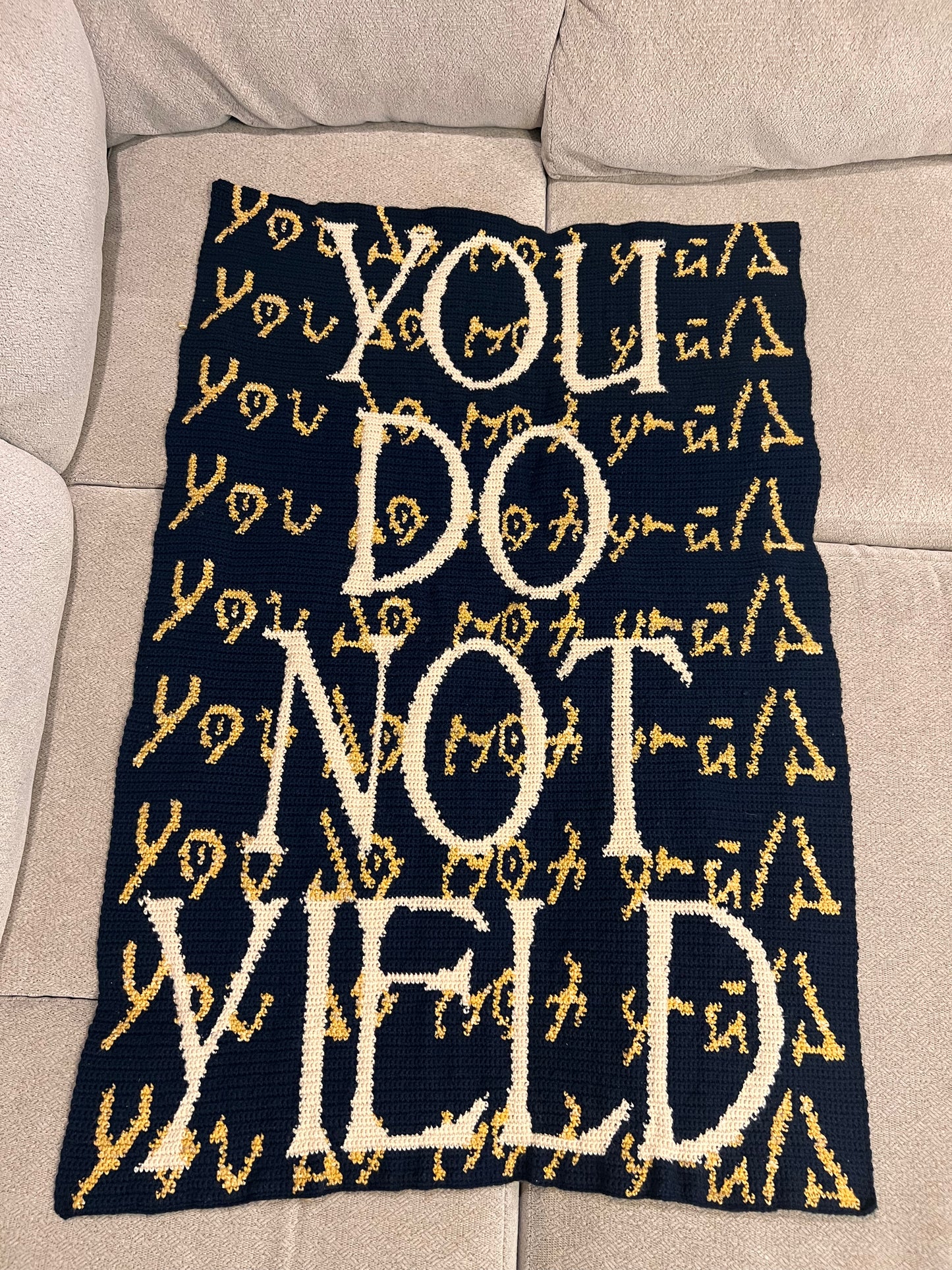 You Do Not Yield Tapestry Crochet Graphghan Pattern
