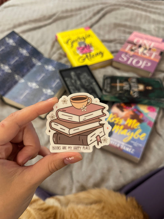 Books Are My Happy Place Sticker