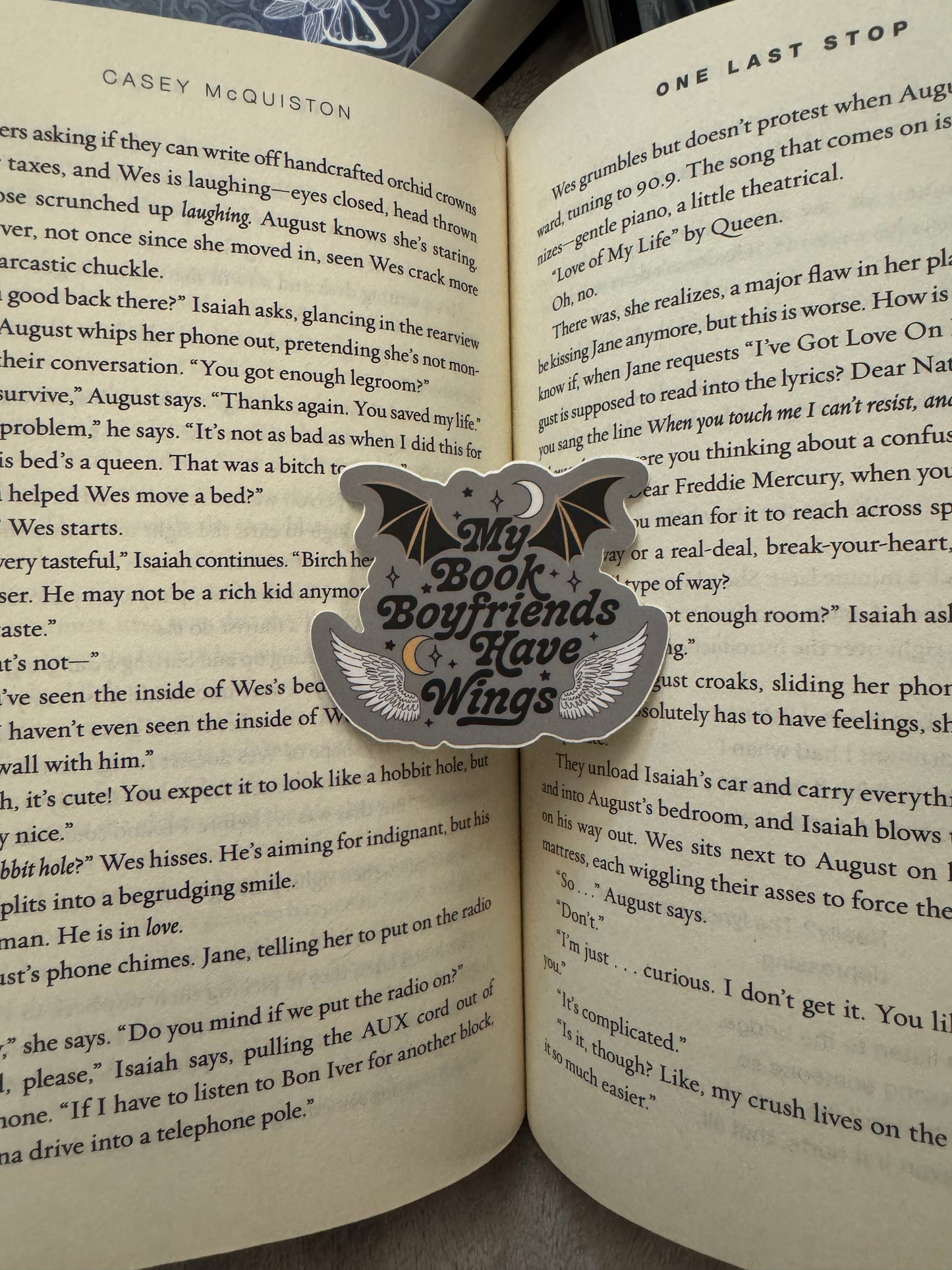 My Book Boyfriends Have Wings Sticker