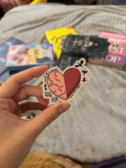 Mind of a Scribe, Heart of a Rider Sticker