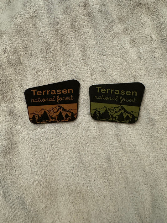 Terrasen National Forest Iron-On Leather Patch