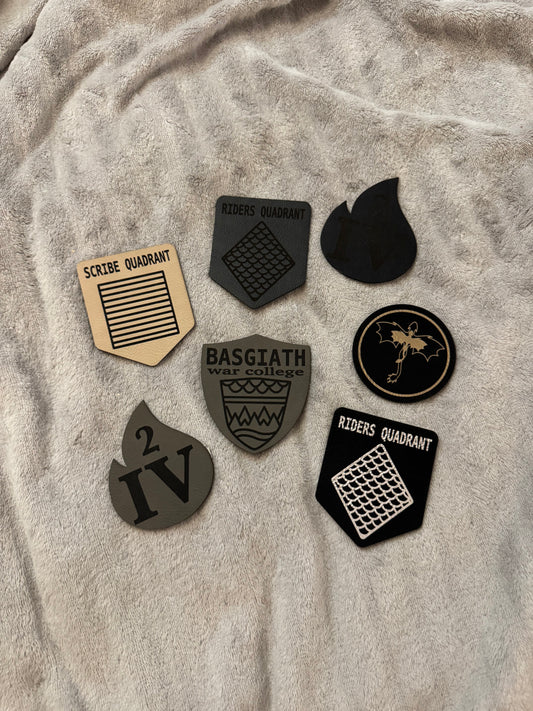 Flame Squad Iron-On Leather Patch