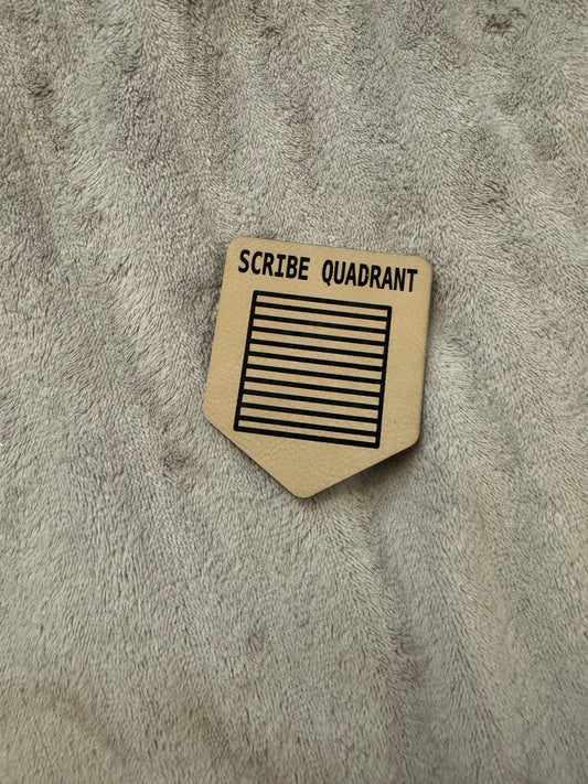 Scribe Quadrant Iron-On Leather Patch
