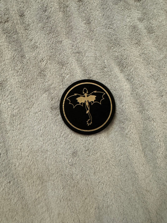 Dragon Relic Iron-On Leather Patch