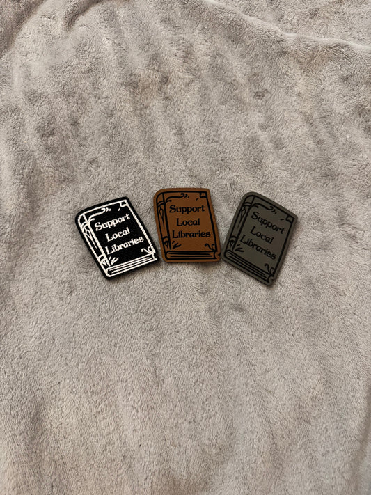 Support Local Libraries Iron-On Leather Patch