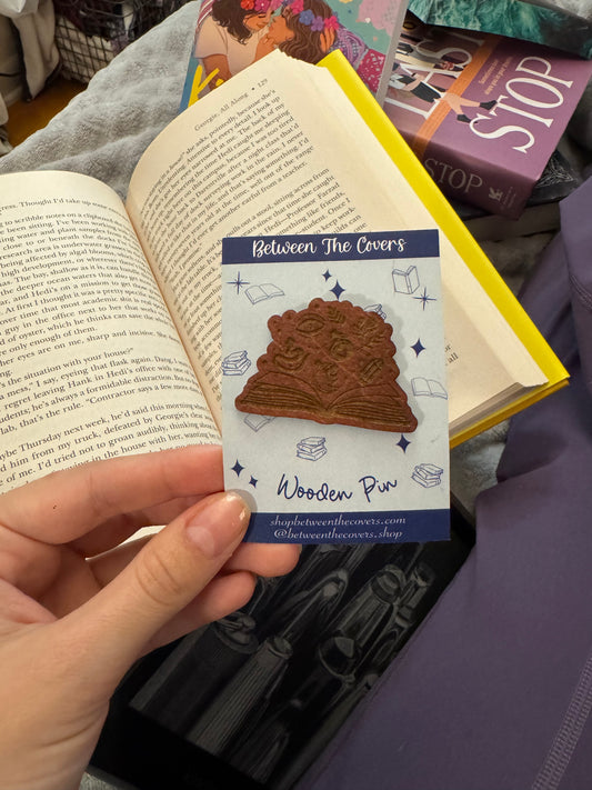 Magic Book Wooden Pin