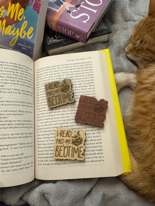 Read Past My Bedtime Wooden Magnet