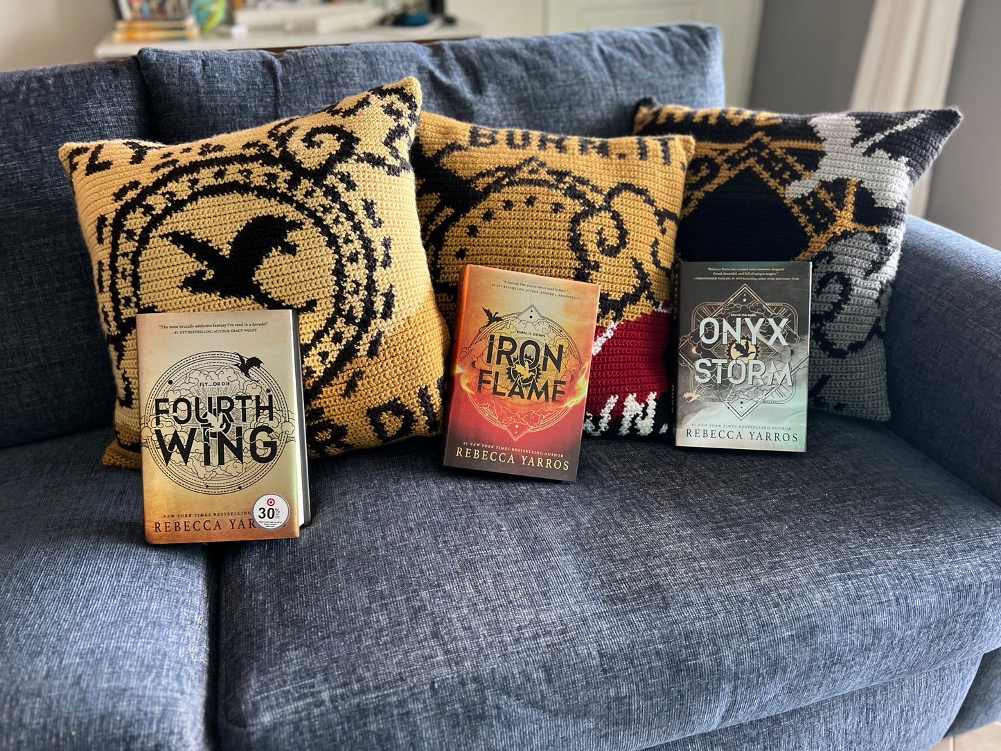 Fourth Wing Tapestry Crochet Pillow Patterns