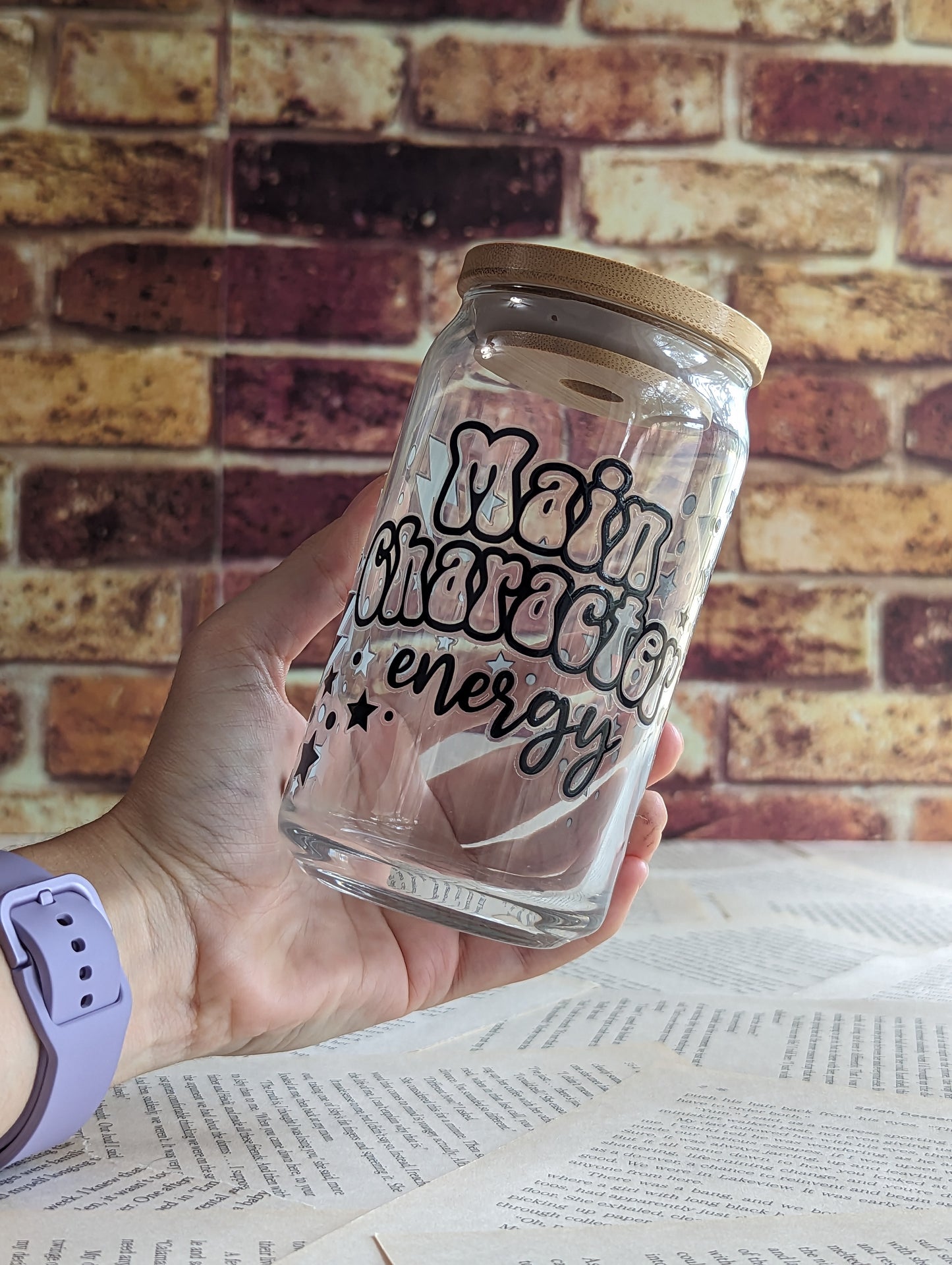 Main Character Energy Glass Tumbler