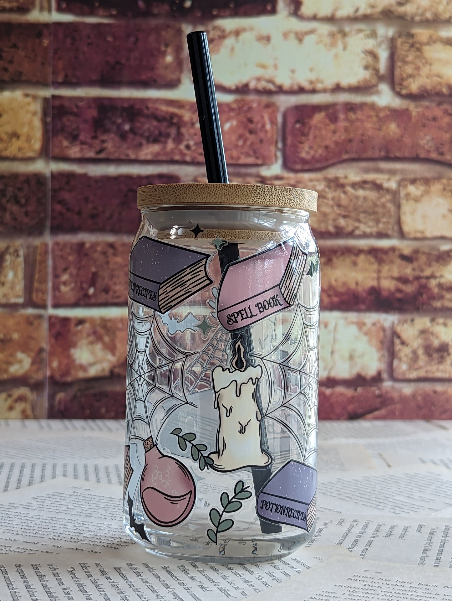 Spell Books Glass Tumbler