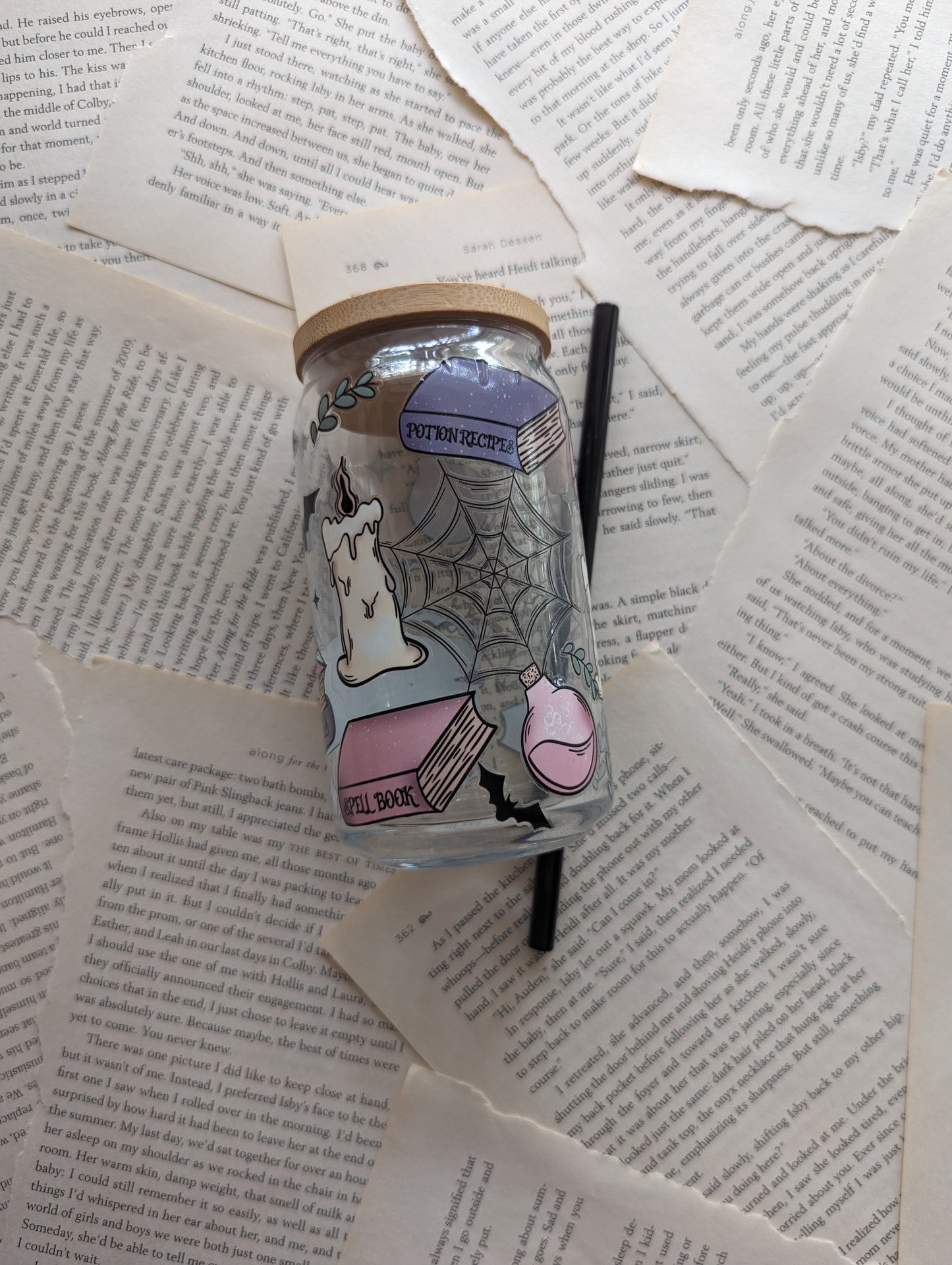 Spell Books Glass Tumbler