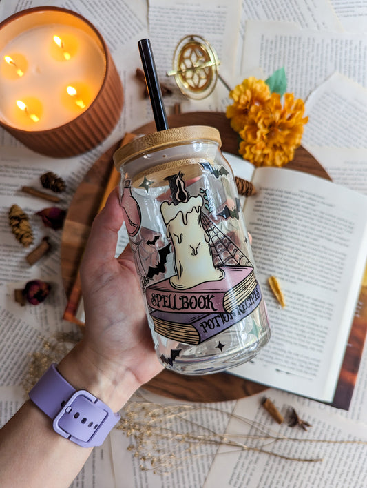 Spell Books Glass Tumbler