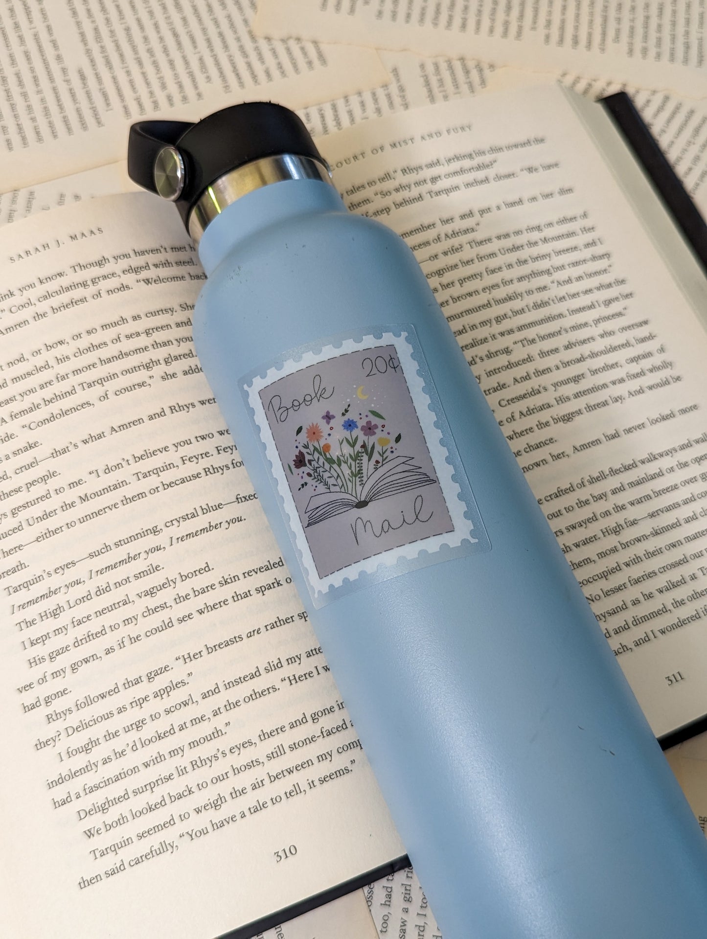 Book Mail Stamp Sticker