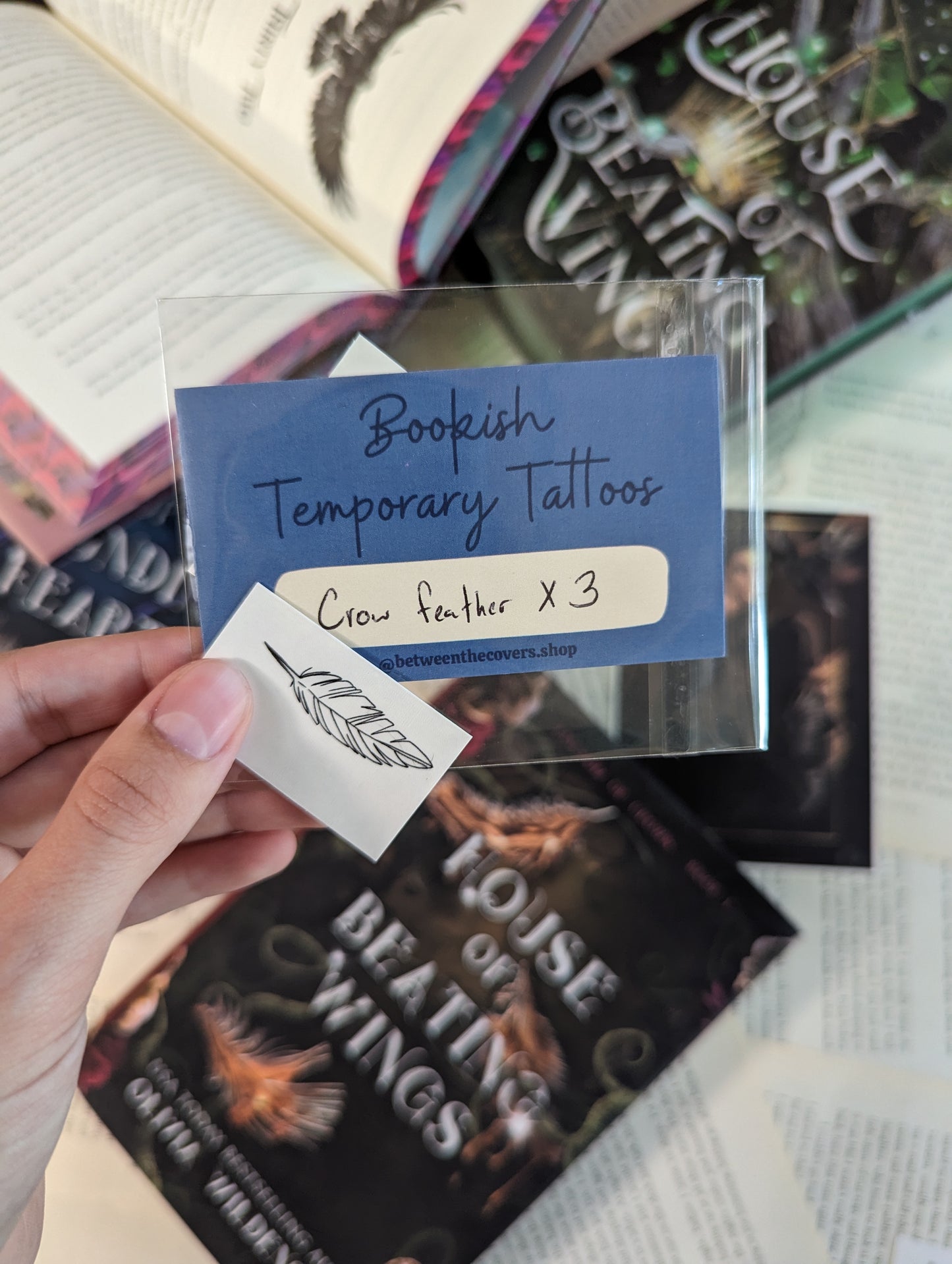 Crow Feather Temporary Tattoo