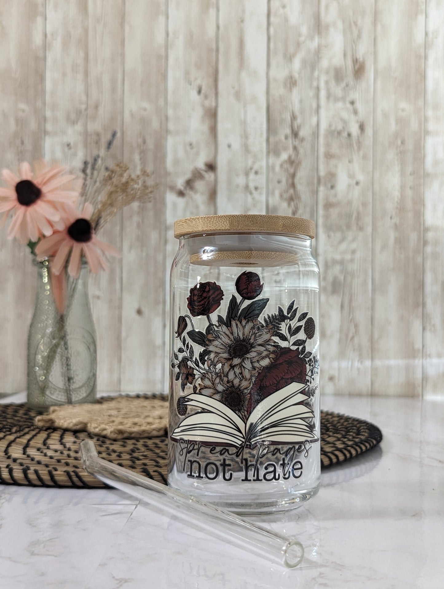 Spread Pages Glass Tumbler