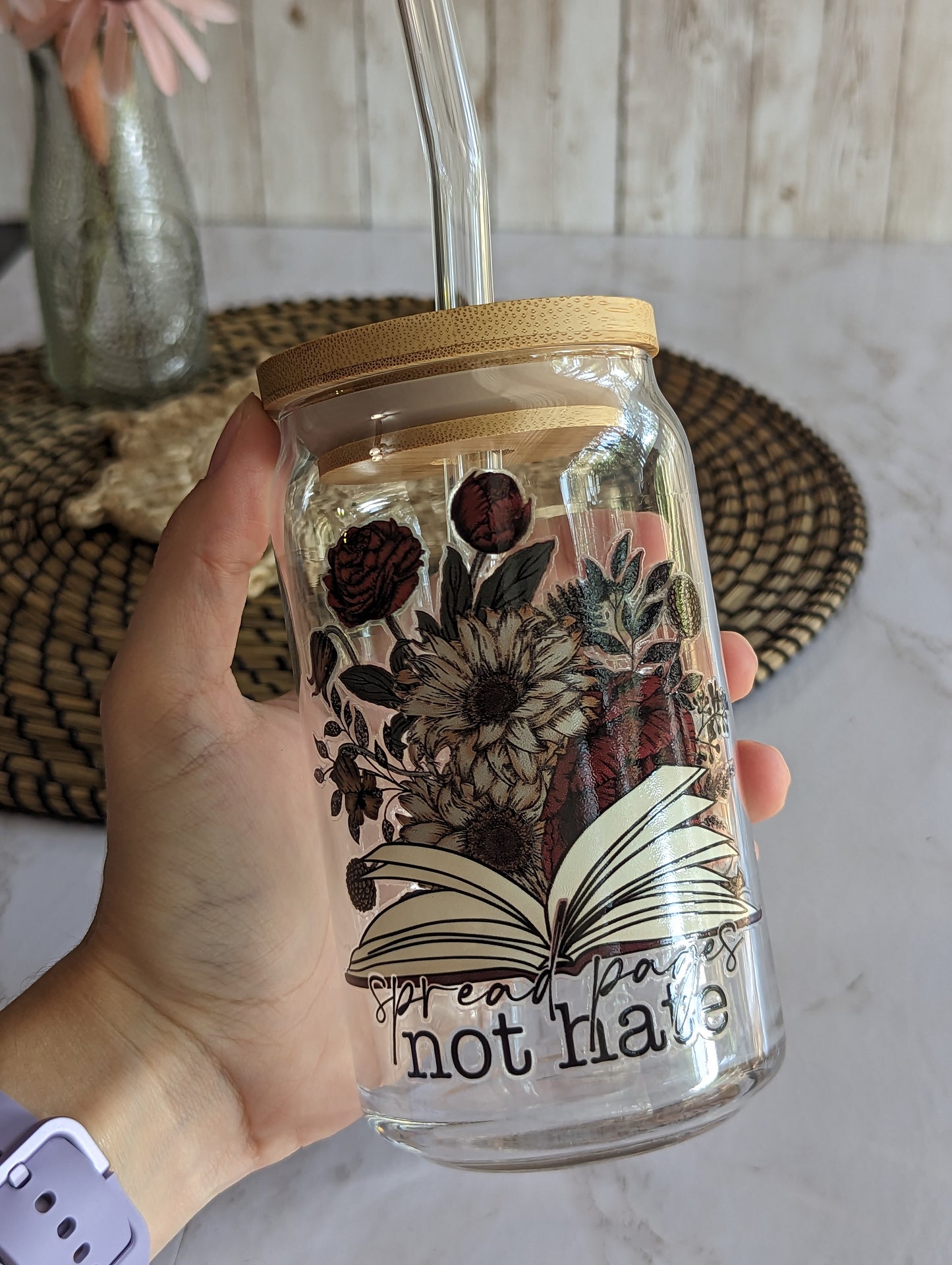 Spread Pages Glass Tumbler