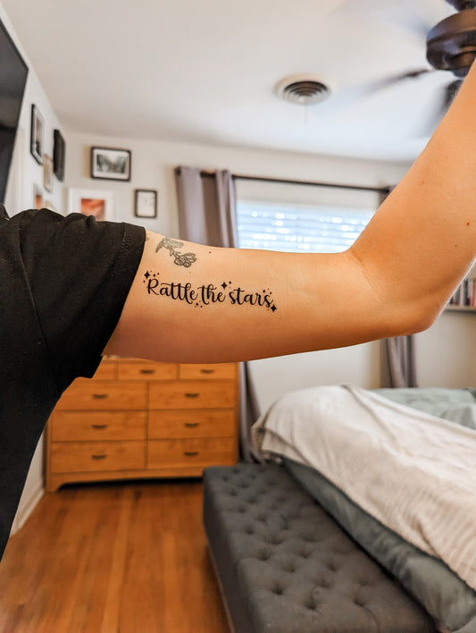 Rattle the Stars Temporary Tattoo