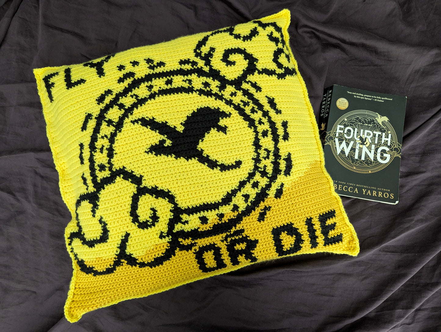 Fourth Wing Tapestry Crochet Pillow Patterns