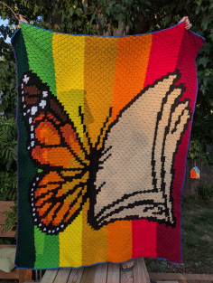Butterfly Book C2C Crochet Graphghan Pattern