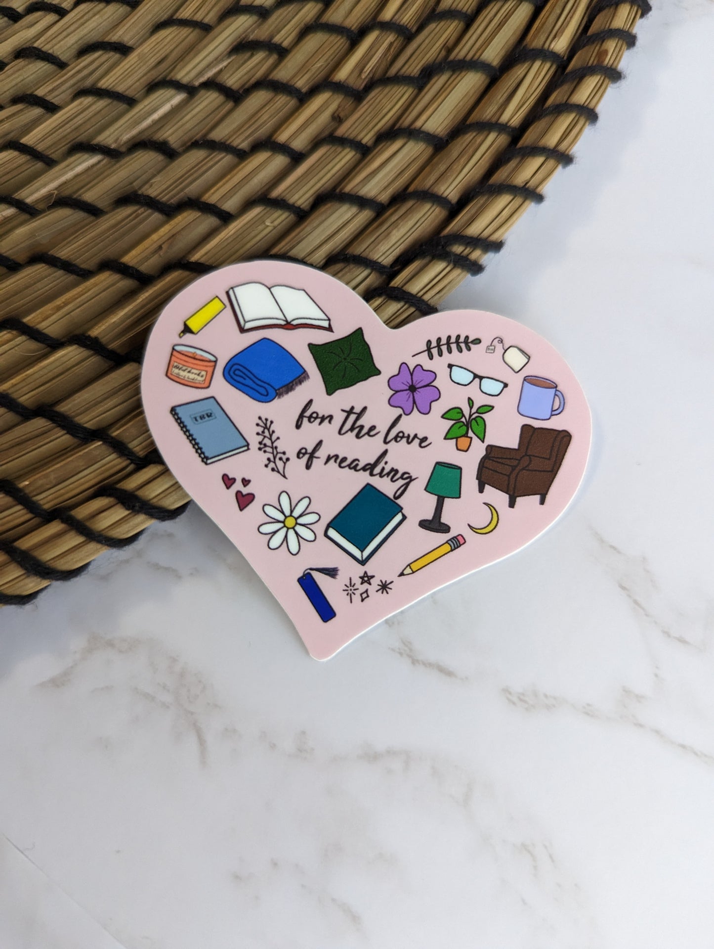 Love of Reading Heart Sticker