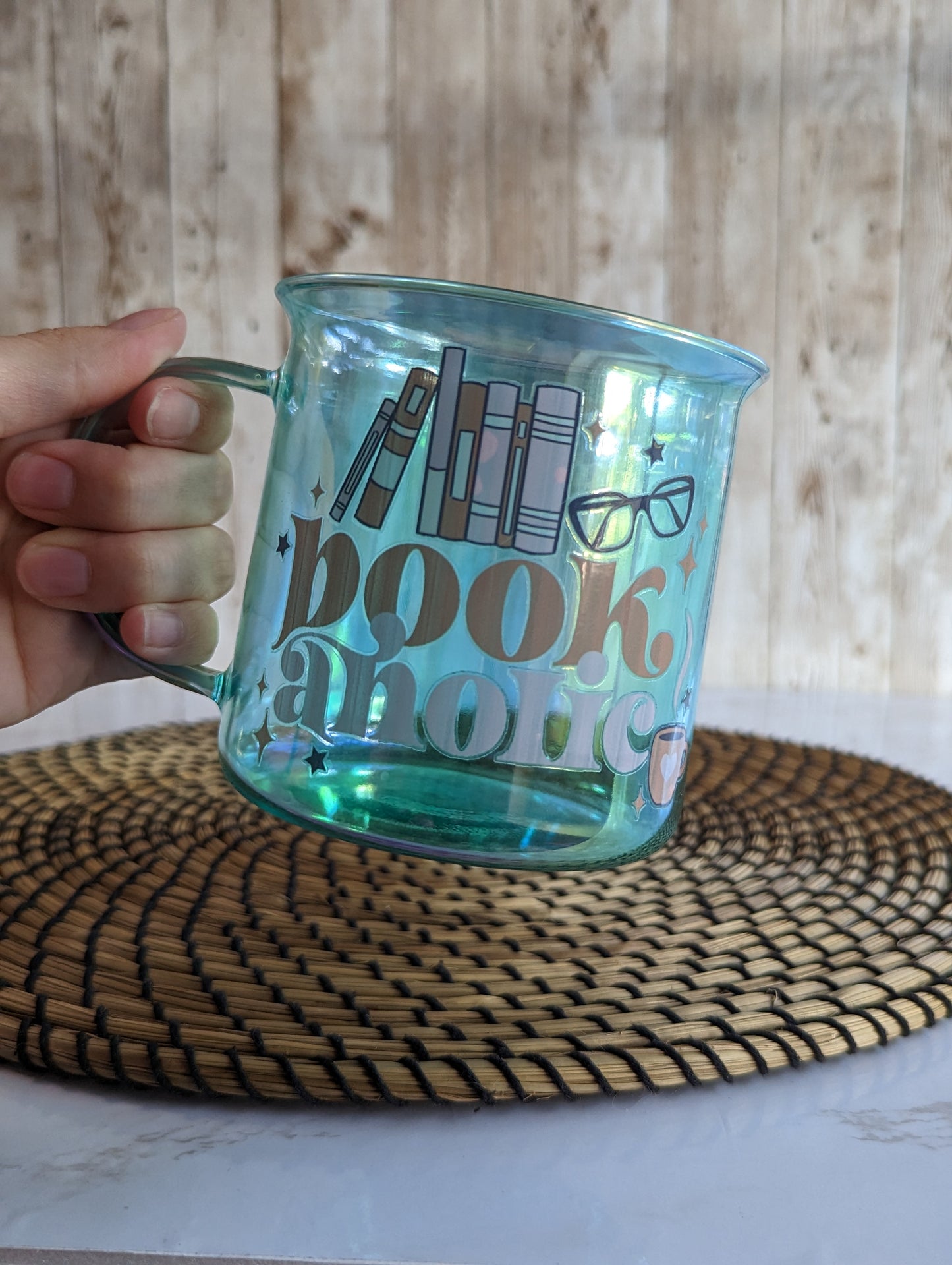 Bookaholic Glass Camper Mug