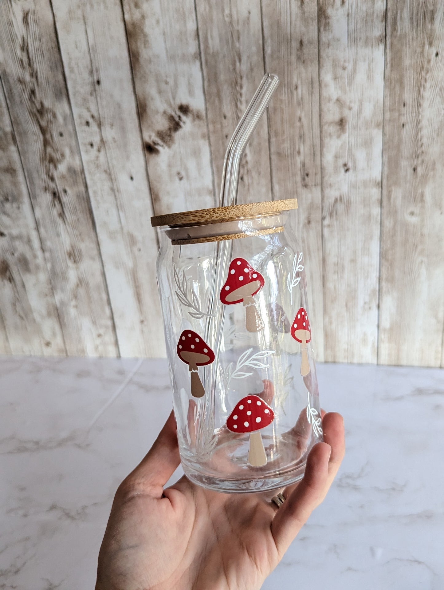 Mushroom Glass Tumbler