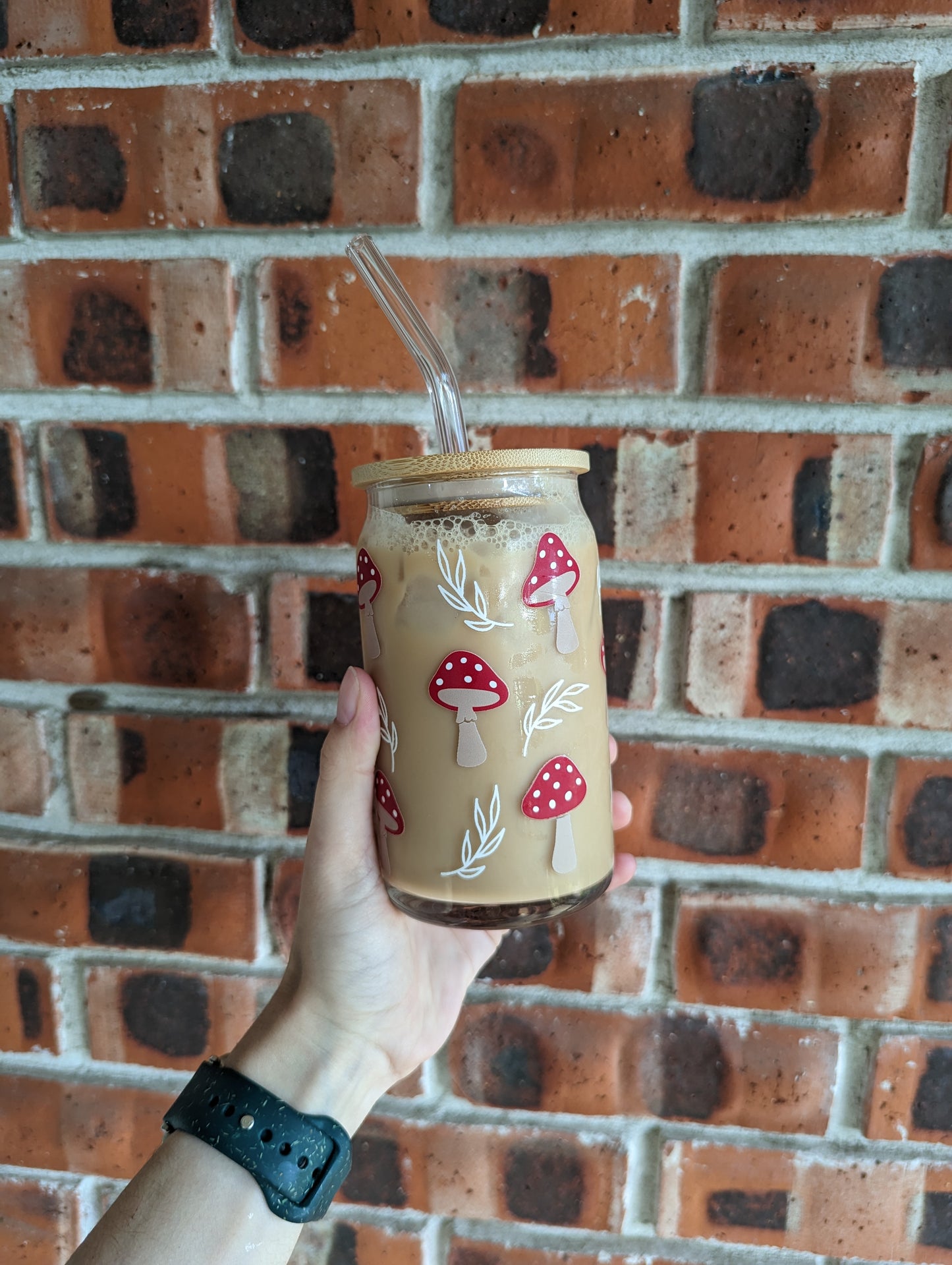 Mushroom Glass Tumbler