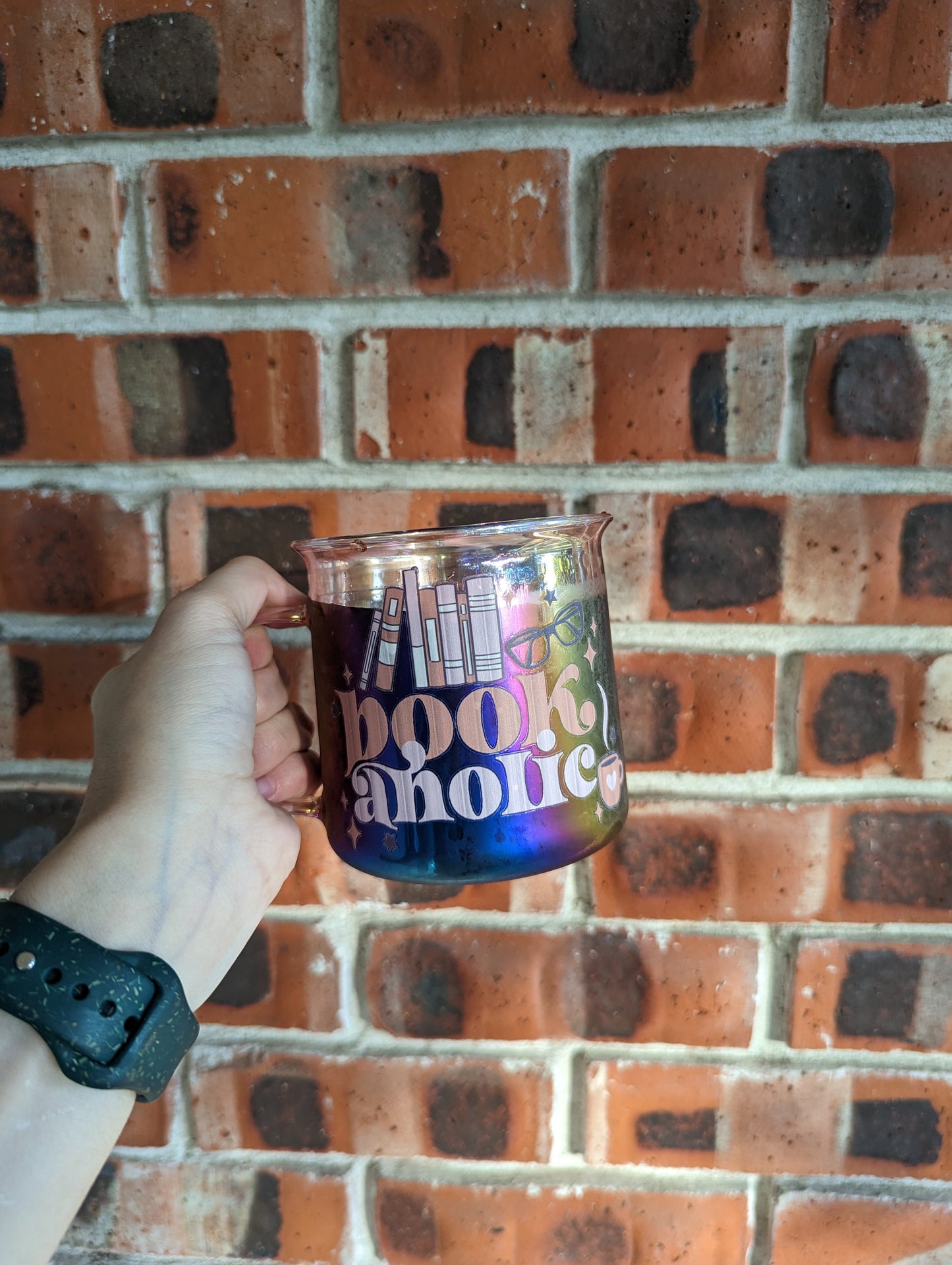 Bookaholic Glass Camper Mug
