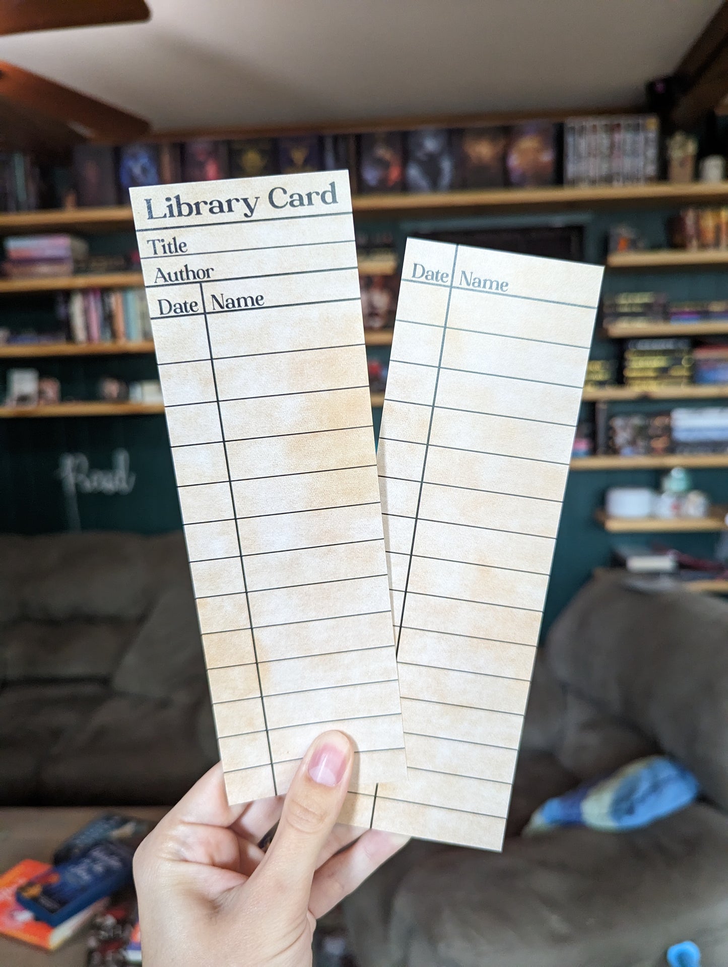 Library Card Bookmark