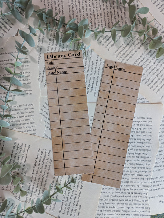 Library Card Bookmark