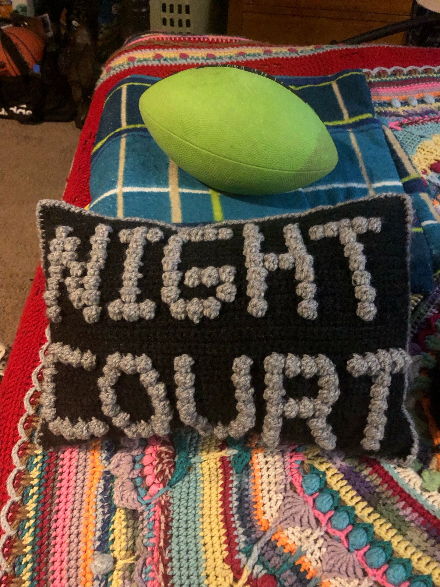 Night Court Bobble Crochet Pillow Pattern